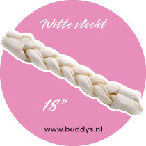 Witte vlechtstaaf 18"